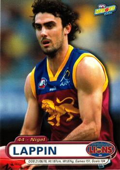 2001 ESP AFL Heroes #18 Nigel Lappin Front